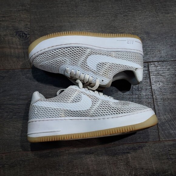 Nike Air Force 1 Upstep SI Particle Rose Athletic Shoes Womens 7.5 White Mesh - Picture 6 of 10